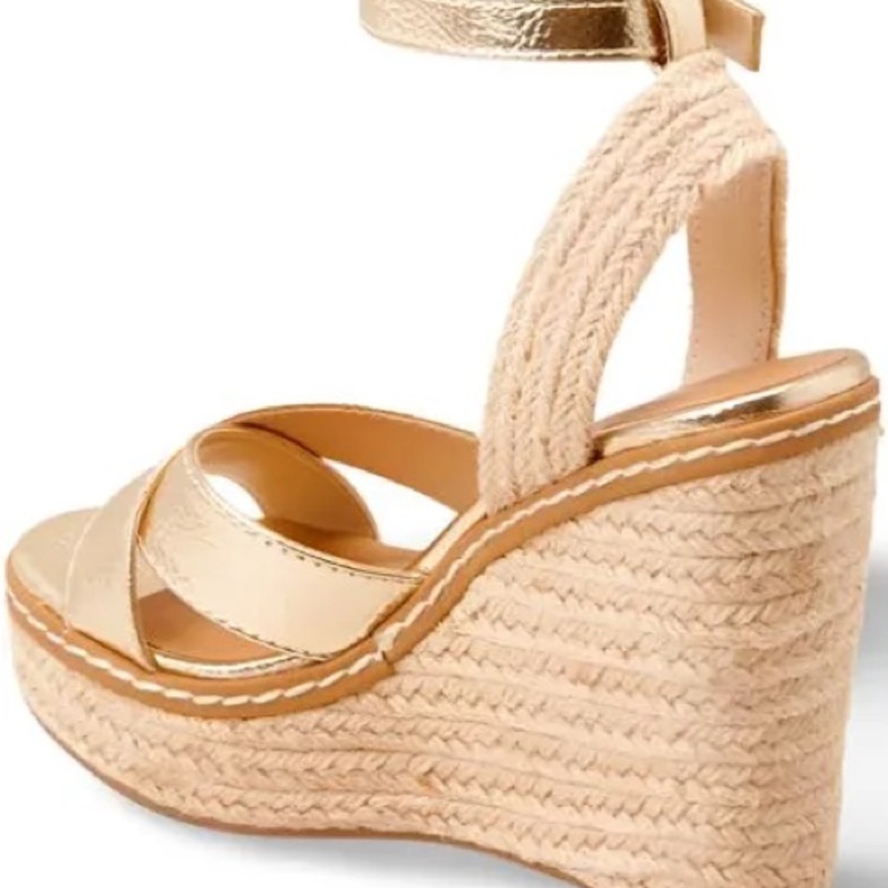 Gold Wedge Sandals